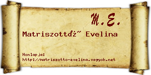 Matriszottó Evelina névjegykártya